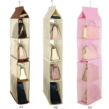 

4 Tier Detachable Hanging Handbag Organizer Purse Collection Storage Holder
