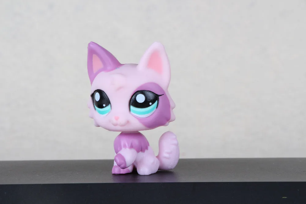 Littlest Pet Shop Lps Toys 2100 Purple Pink Ears Pink Wolf Persian Cat Gift Littlest Pet Shop