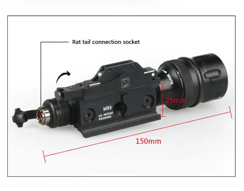 Высокое качество тактический фонарь M620V Скаут легкий Железнодорожный транспорт и монтируемый светодиодный фонарь оружие для охоты для съемки GZ150042