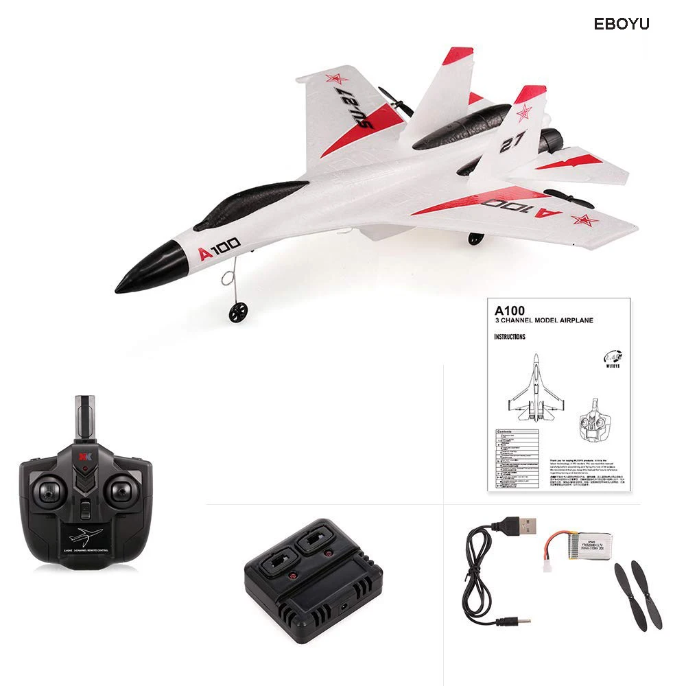 WLtoys XK A100 2,4G 340 мм 3CH RC самолет с неподвижным крылом самолет игрушки для улицы