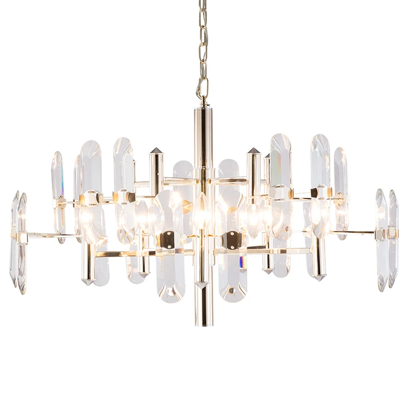 

American simple living room atmosphere creative personality restaurant lamp post modern light luxury crystal lamp bar bedroom