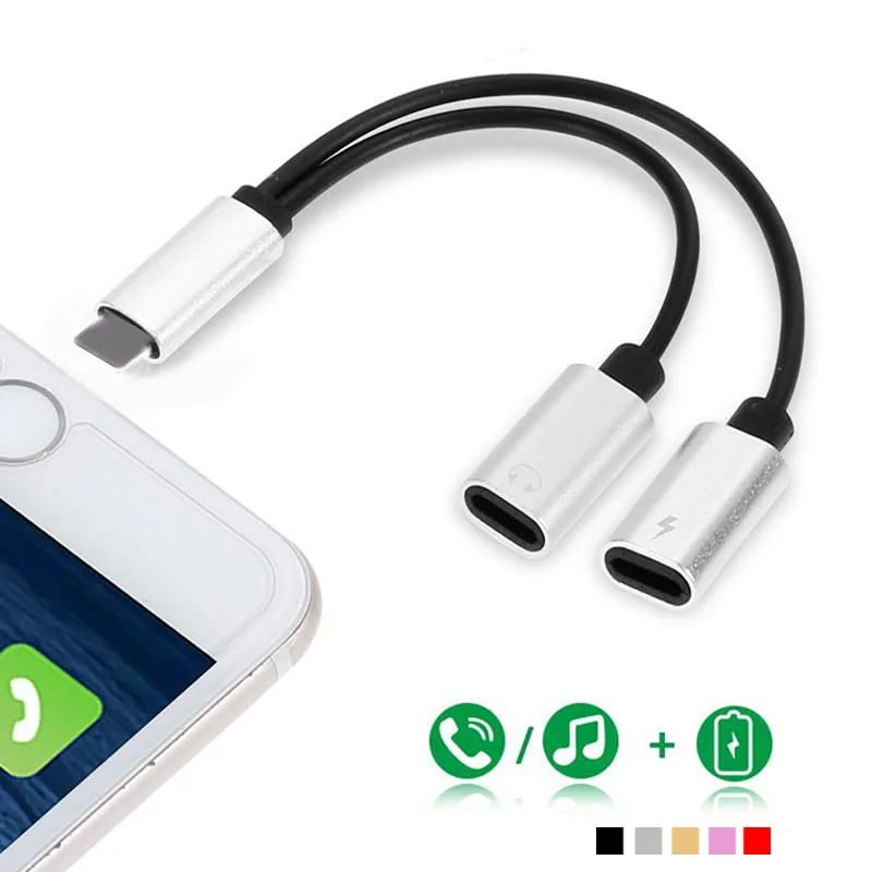 Beste Mobiele Telefoon Adapter Voor Apple 8 Voor Lightning Audio Charger Adapter Voor iPhone X 8 7 Plus Jack Hoofdtelefoon Splitter adapter