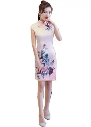 Шанхай история китайский Ципао платье тонкий в китайском стиле Cheongsam Восточный платье Для женщин летние платья