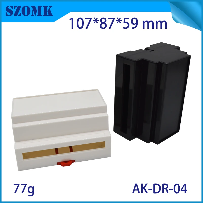 

10 piece Din rail enclosure control box diy plastic housing diy plc electronics case szomk housing 88*59*107mm din rail housing