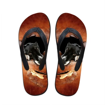 

Customized 2019 Fashion Women Summer Rubber Flip Flops Cuet Animal Pet Dog Printed Women's Flip-Flops Female Slippers Shoes