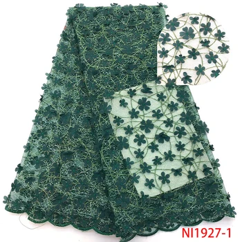 

Wholesale French High Quality Green Lace Sequence Embroidered Fabrics Wedding Embroidery Lace Fabric QF1927-1