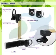Bluetooth Earbud Single Wireless HD Stereo In ear Headphones Bluetooth Headset with Mic for iOS Android Cell Phon