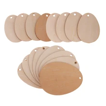 35 шт деревянные формы незавершенные яйцо украшения с отверстием для DIY Подарочные бирки 80 мм 150 мм