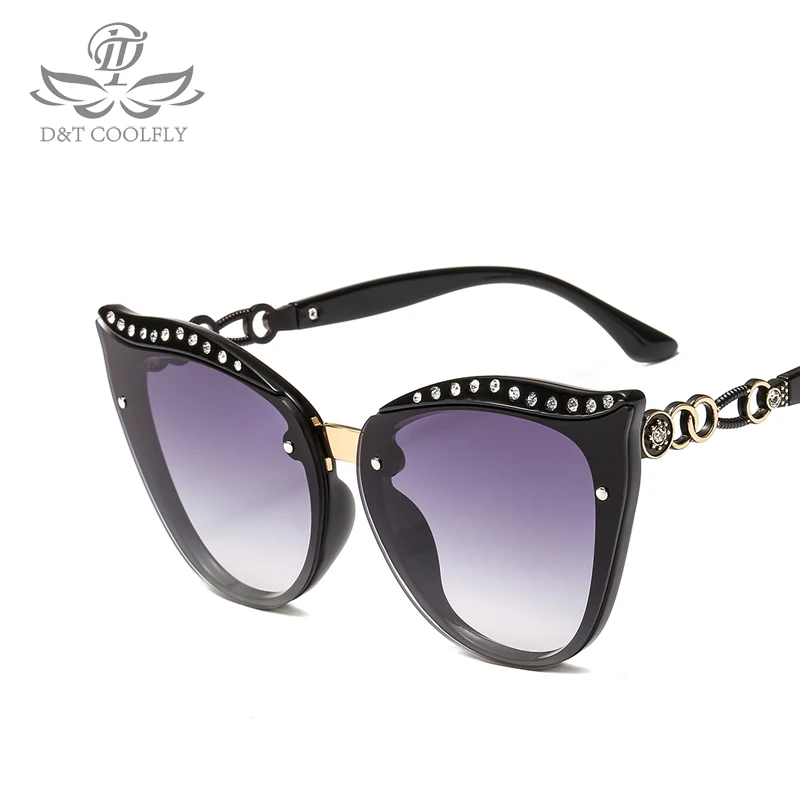 

2020 New Fashion Diamond Sunglasses Women Men Cat Eye Vintage Brand Designer Luxury Colorful Lens Original Female Sunglasses