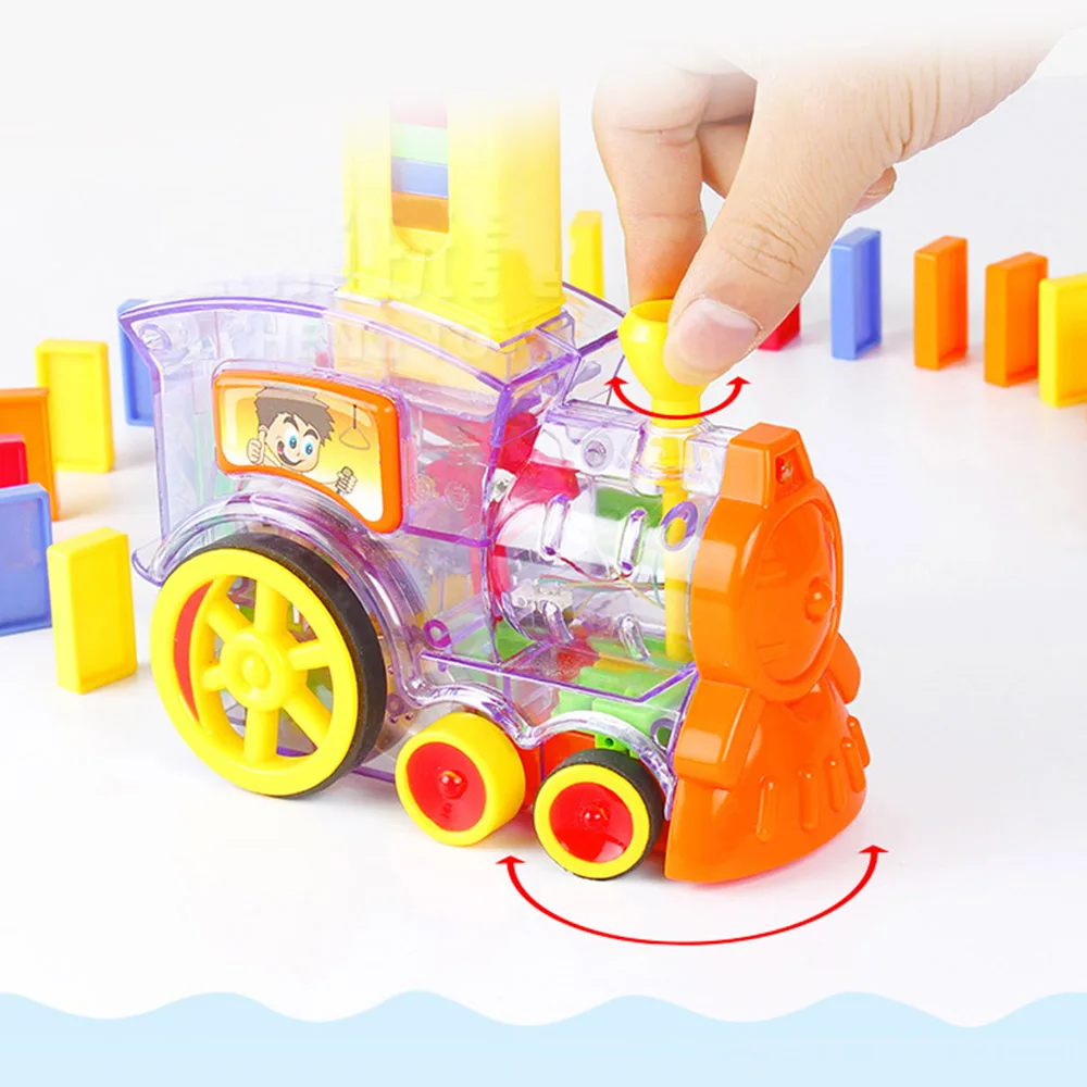 Домино Поезд Модель автомобиля игрушки автоматические наборы Красочные домино блоки игры с нагрузкой развивающие игрушки
