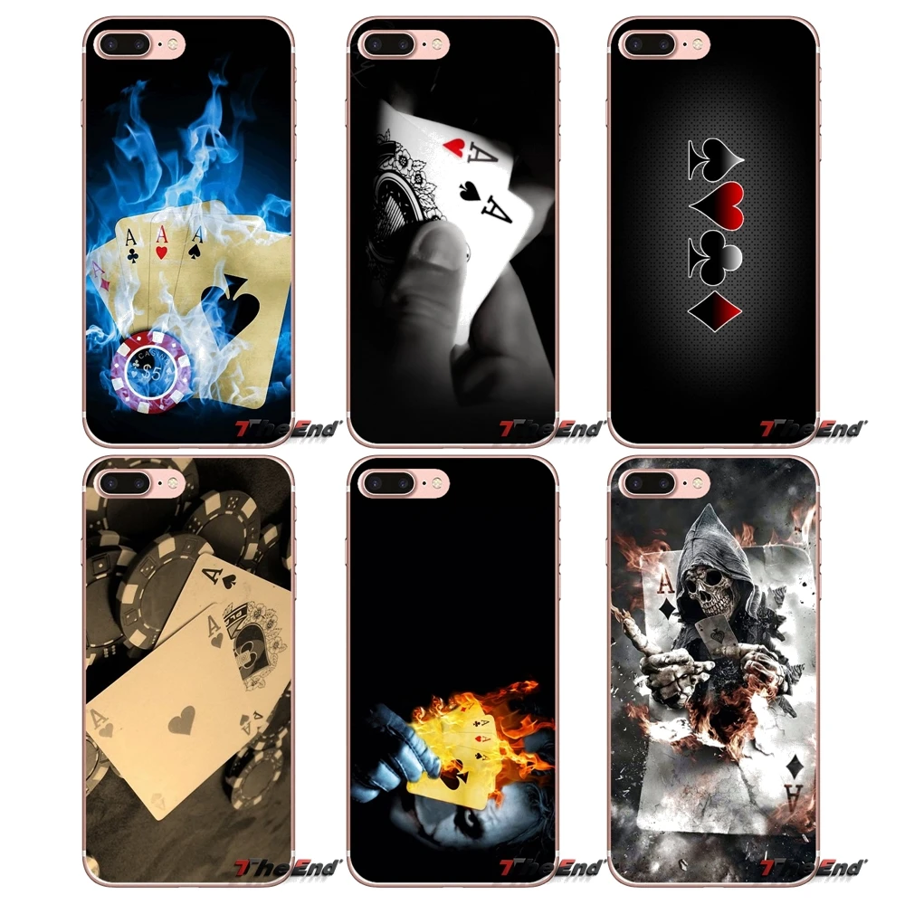 Для iPhone X 4 4S 5 5S 5C SE 6 6S 7 8 Plus Samsung Galaxy J1 J3 J5 J7 A3 A5 2016 2017 покерная игра пара Kings Art мягкий