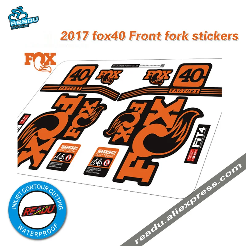 

2017 fox factory 40 front fork stickers for mountain bike race cycling dirt decals fox40 decals