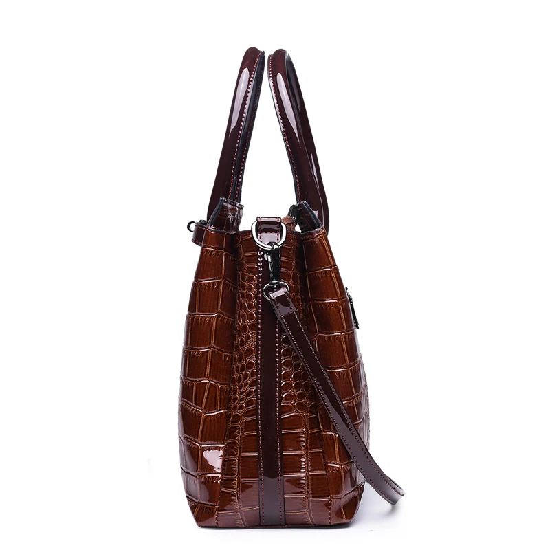 Модная современная женская сумка с крокодиловым узором, Женская Ручная большая сумка, новая модная высококачественная повседневная сумка через плечо