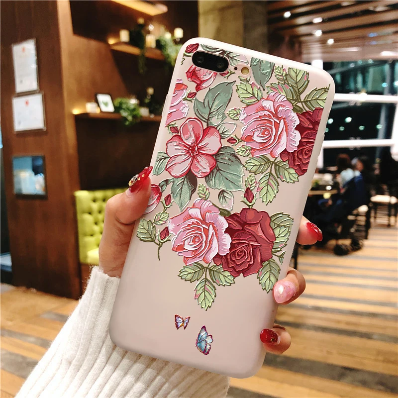 

3D Emboss Floral Coque For Huawei Honor View 20 8X 7A 6A 9 10 Play Mate 20 P8 P10 P20 P30 Lite Pro Nova 4 3i Y6 Y9 P Smart Case