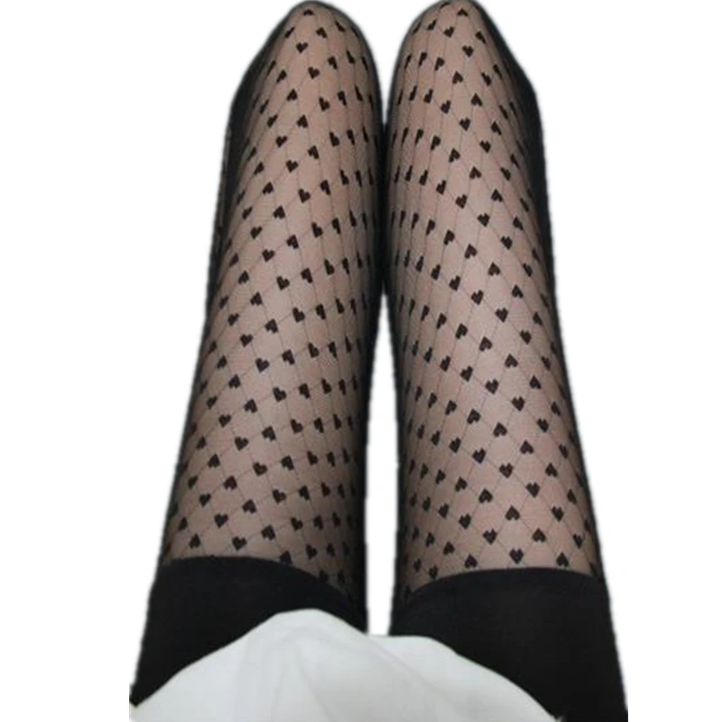 

CUHAKCI Sexy Leggings New Hot Sale High Street Women Casual Leggings Floral High Waist Thin Bow Mesh Black Pants Love Trousers
