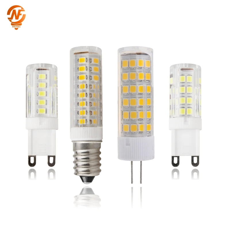 

Mini E14 LED Lamp G4 G9 AC 220V 3W 4W 5W 7W LED Corn Bulb SMD2835 360 Beam Angle Replace Halogen Chandelier Lights
