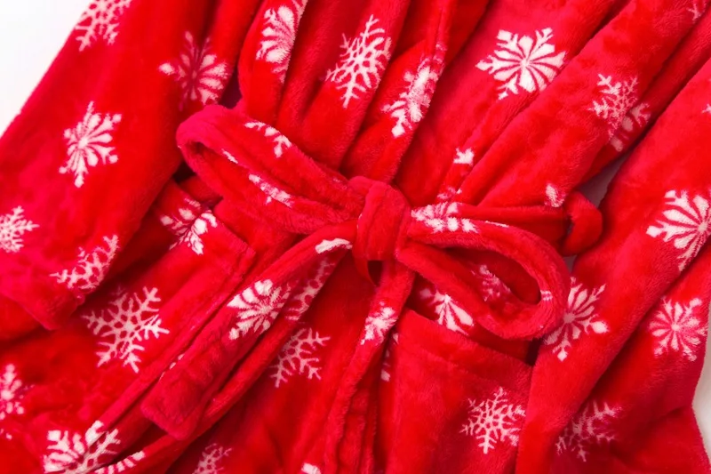 flannel nighgown women red (2)
