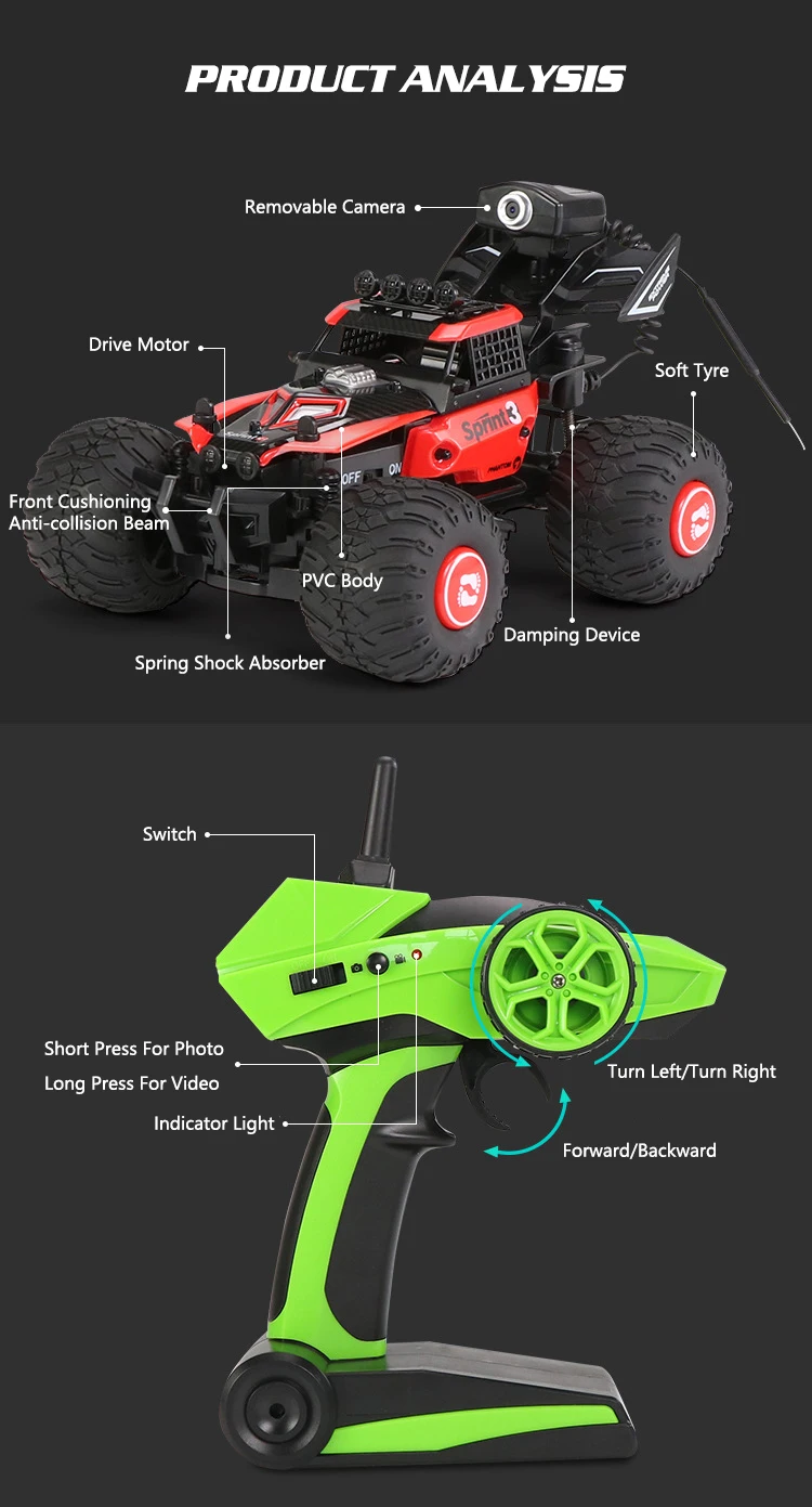 1:28 масштаб радиоуправляемые Машинки с камерой 0.3MP скалолазание пульт дистанционного управления Внедорожник машина на радио автомобиль игрушки для детей