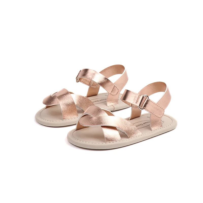 

2018 New Summer Baby girl Sandals Non-slip Rubber sole Toddle shoes Hook and Loop Soft Baby Flat shoe 0 to 36 months