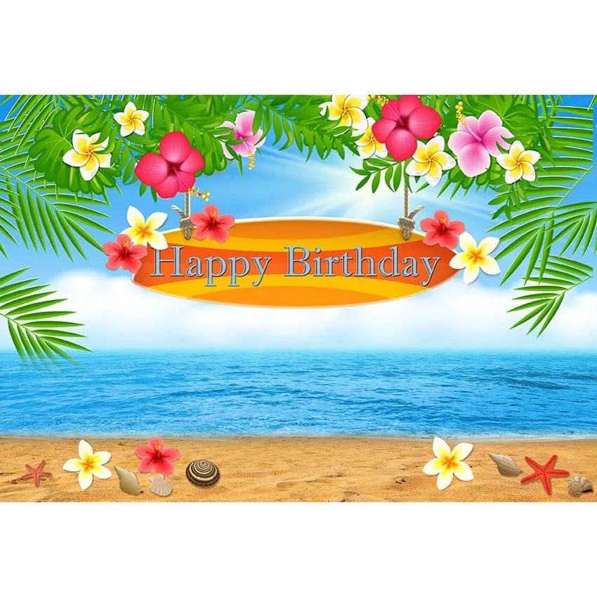 Dominant Mobiliseren Geval 7x5ft Hawaii Zand Strand Palmboom Gelukkige Verjaardag Zomer Vakantie  Custom Foto Achtergrond Vinyl Banner 220Cm X 150cm|Background| - AliExpress