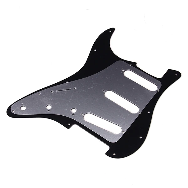 Pickguard 11 Hole Screw Holes 3 Single-coil 1 Ply Black For Fender Strat Guitar