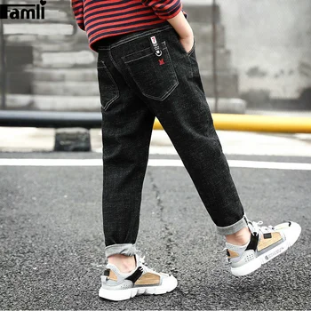

Teen Boys Jeans Autumn Spring Kids Clothes Cotton Casual Children Jean Pants Teenager Boy Denim Trousers 4-14Year