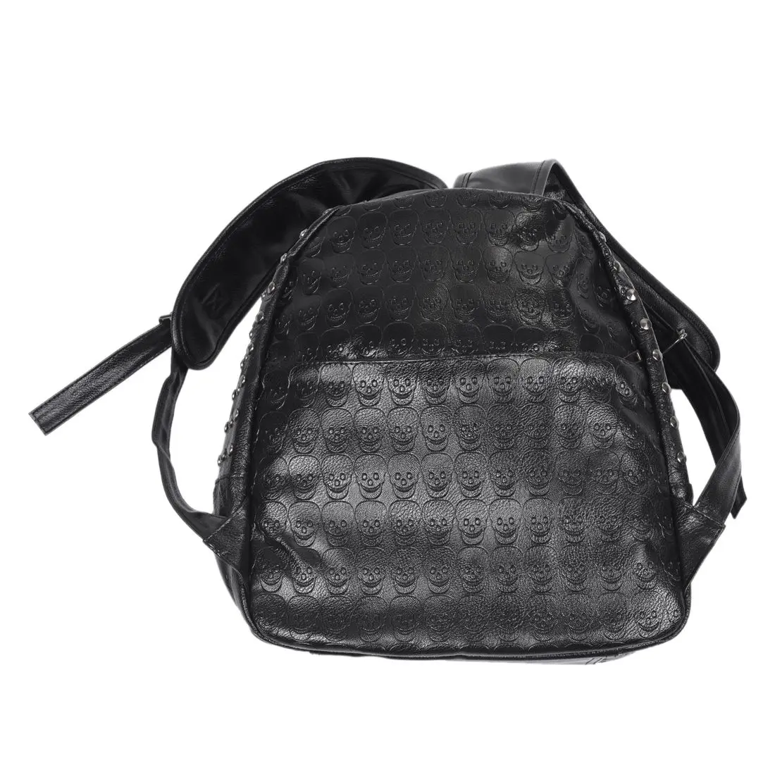 Сумка рюкзак черная с заклепками из искусственной кожи рисунком|backpack bag|fashion backpacks