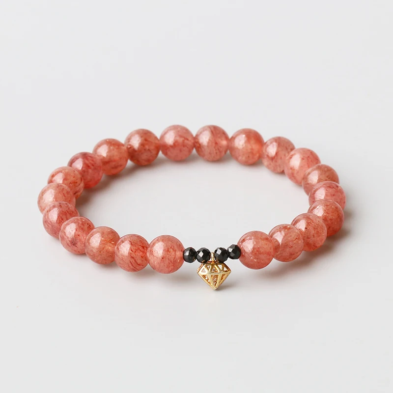 Wholesale-Strawberry-8mm-Quartz-Crown-With-S925-Sterling-Silver-Crown-Charm-Bracelet-Unisex-Prayer&Yoga-Meditation-OM-Jewelry-Reikinn(2)