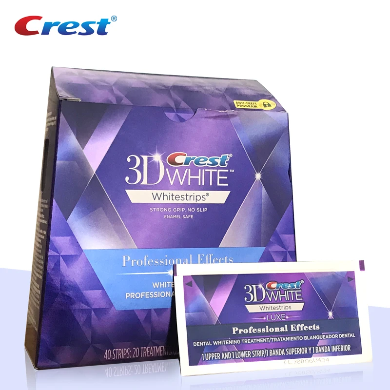

Original Crest 3D White Professional Effects Whitestrips Teeth Whitening Kit Remove 14 Years of Stain Enamel Safe Ingredient
