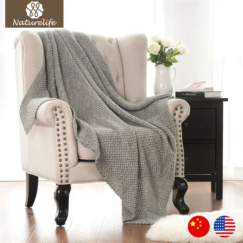 Buy Naturelife 100 Acrylic Knitted Throw Blanket