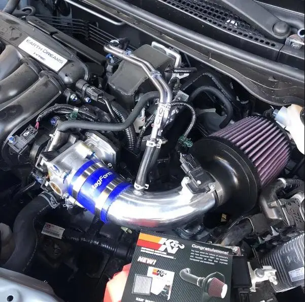 with KN filter Воздухозаборник труб комплект+ воздушный фильтр для Honda Civic 1,8 8/9/9,5, xr, VEZEL 1.8L, XR-V 1,8, то, пожалуйста, скажите мне год вашего автомобиля - Цвет: with KN filter