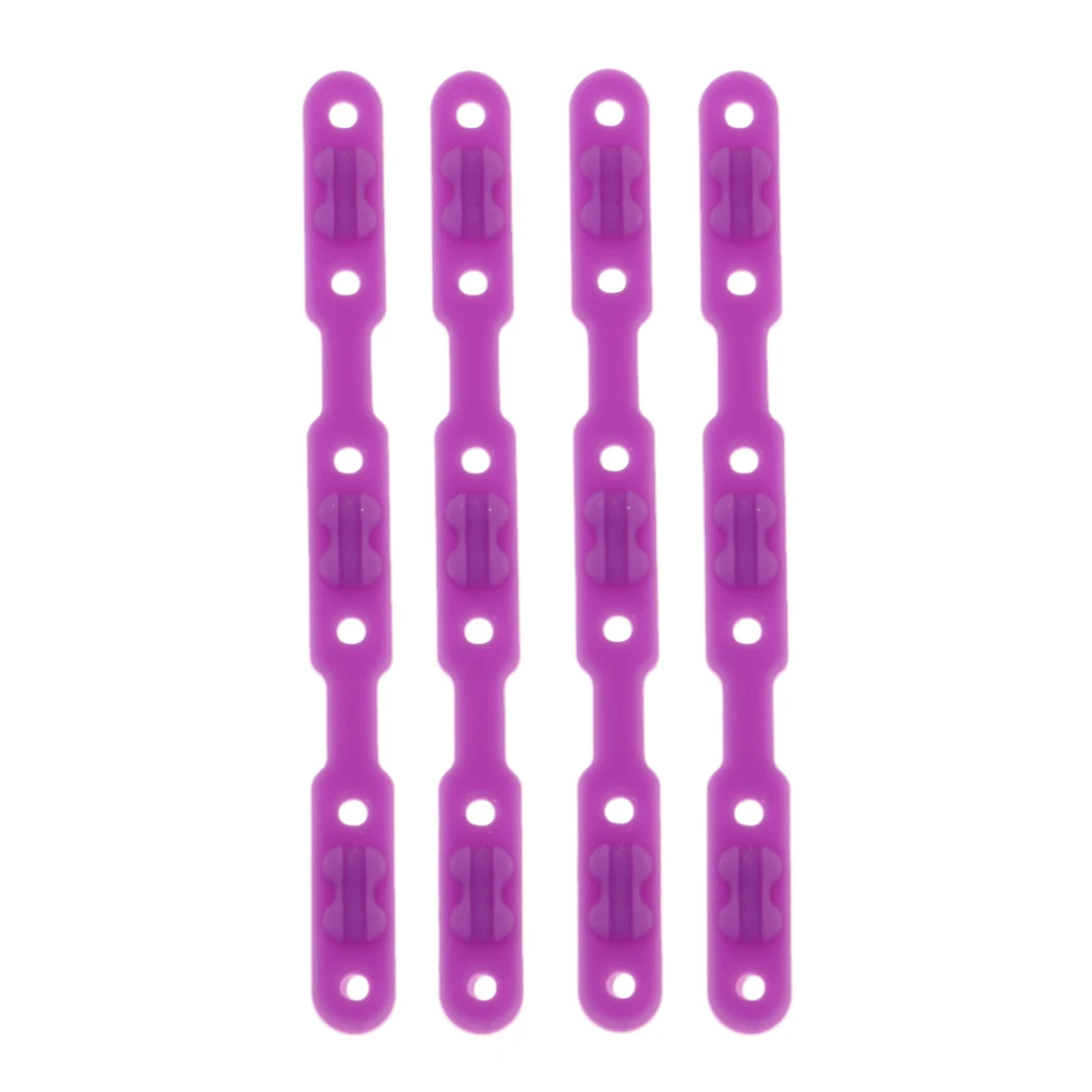 4pcs Soft Silicone Badminton Racket Grommets Eyelets Restringing Tube Accessory String Frame Guard