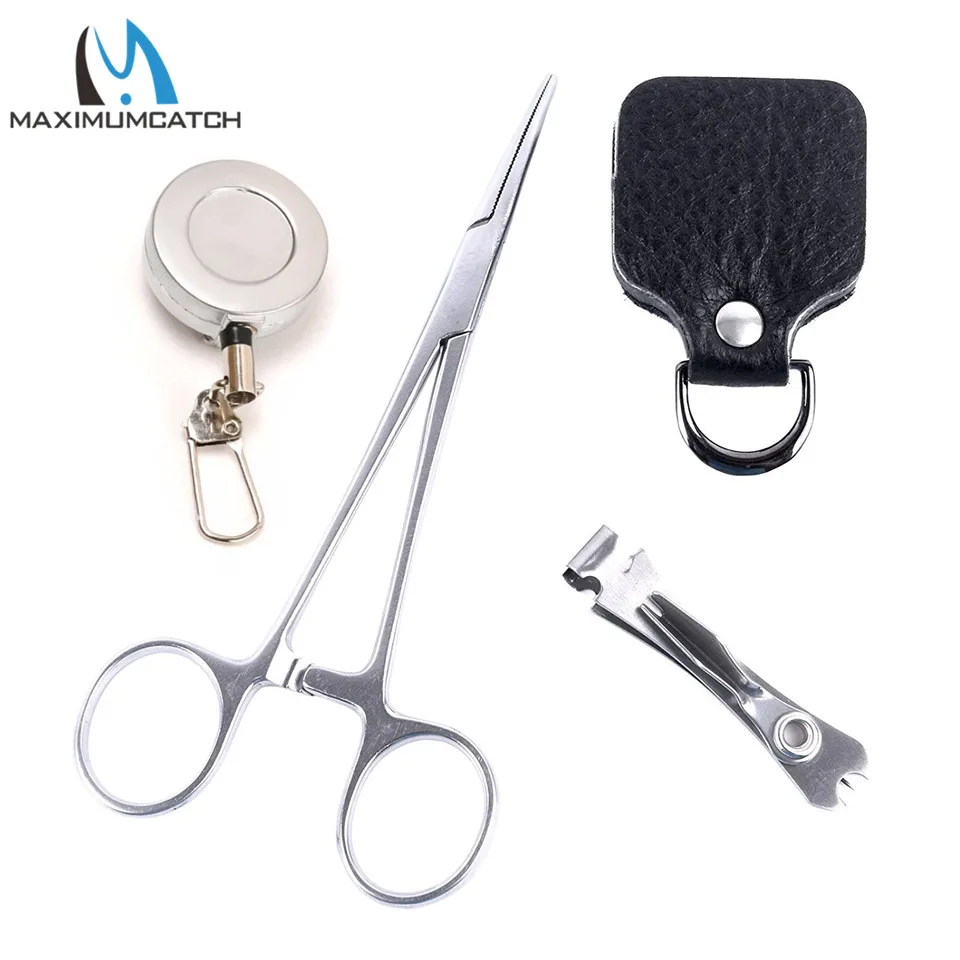

Maximumcatch Fly Fishing Accessories Vest Pack Tool Combo Line Nipper/Forceps/Zinger/Leader Straightener 4pcs Fishing Tool Combo