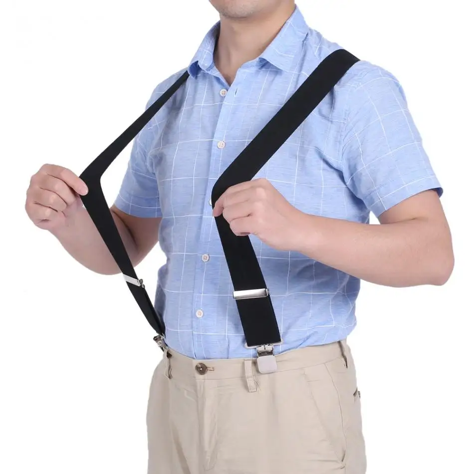 50mm Shirt Suspenders Width Unisex Elastic Pants Braces