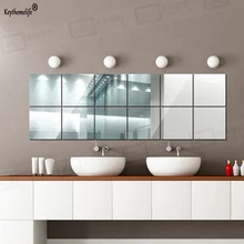

10pcs Square Acrylic Mirror Wall Stickers DIY Art Wall Decor Wall Stickers Home Decor Living Room Mirrored Decorative Sticker 5C