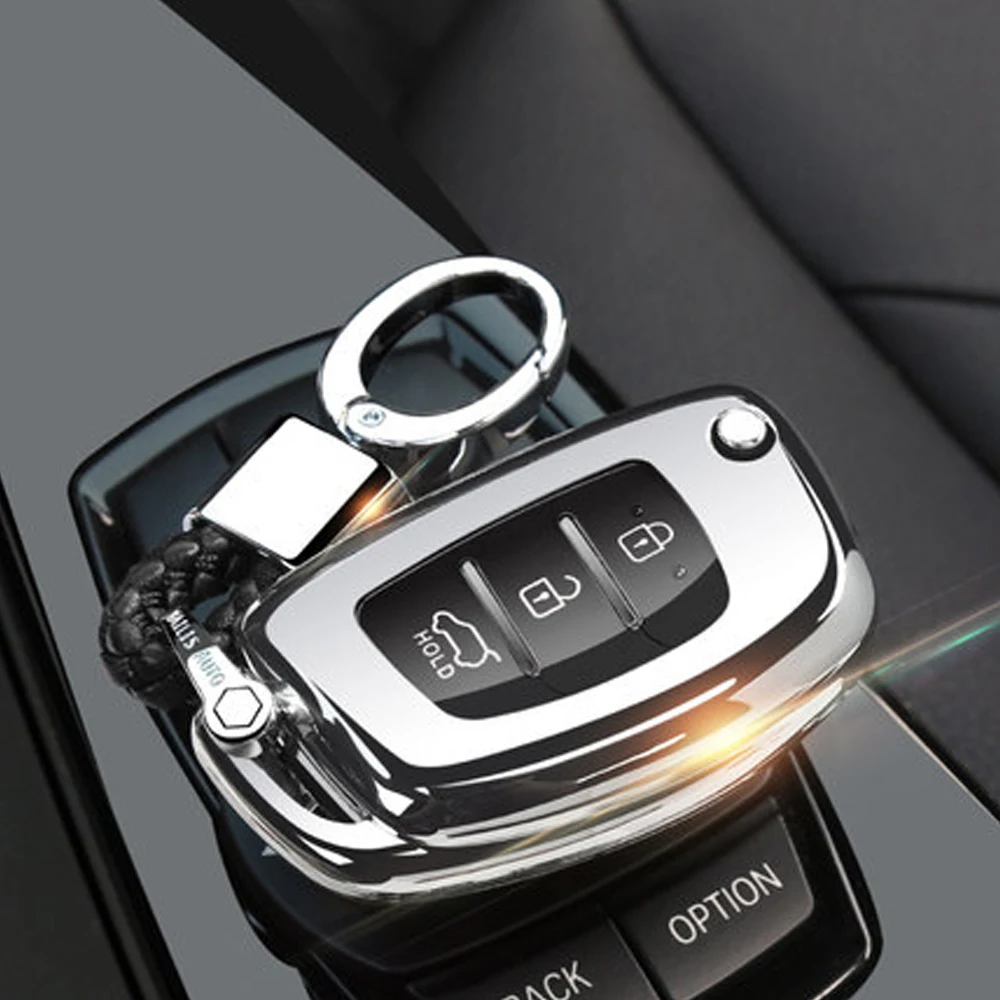 

3 Button TPU Car Key Case For Hyundai Creta I10 I30 HB20 Elantra/Santa Fe 2016 2017 2018 Auto Key Fob Shell Accessories