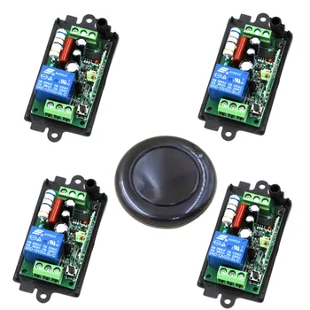 

315MHZ 433MHZ RF Wireless Remote Control Switch 4* Receiver+1*Wall Transmitter Household Electrical / Lamps AC110V 220V New