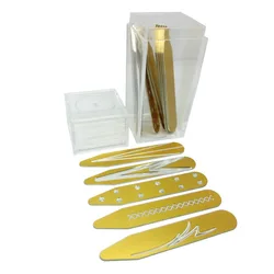 SHANH ZUN 10 Pcs Best Quality Aluminum Collar Stays Stiffeners Carved Picture Shirt Collar Insert 2.5 Inch SHANH ZUN 10 Pcs Best Quality Aluminum Collar Stays Stiffeners Carved Picture Shirt Collar Insert 2.5 Inch