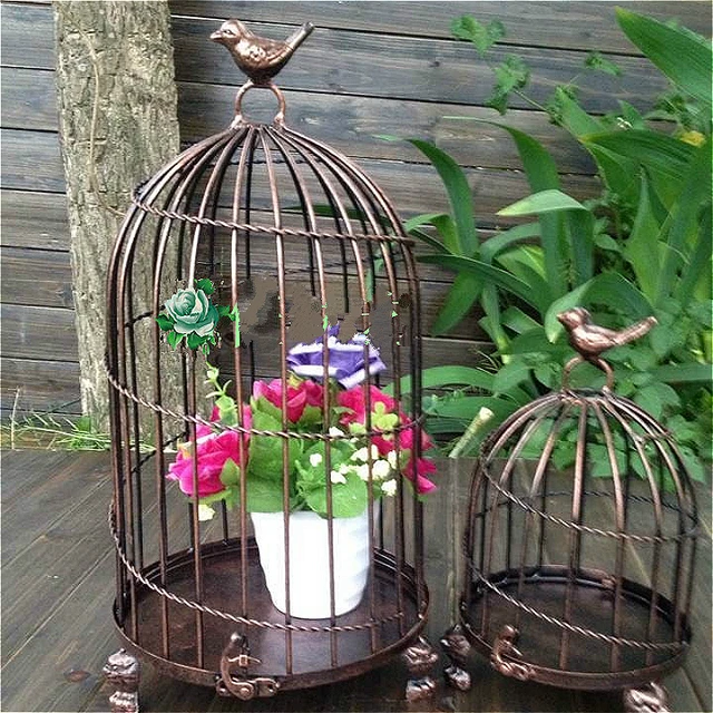 Wrought Metal Bird Cage Decoration  Hanging Bird Cage Decoration - Iron  Metal - Aliexpress