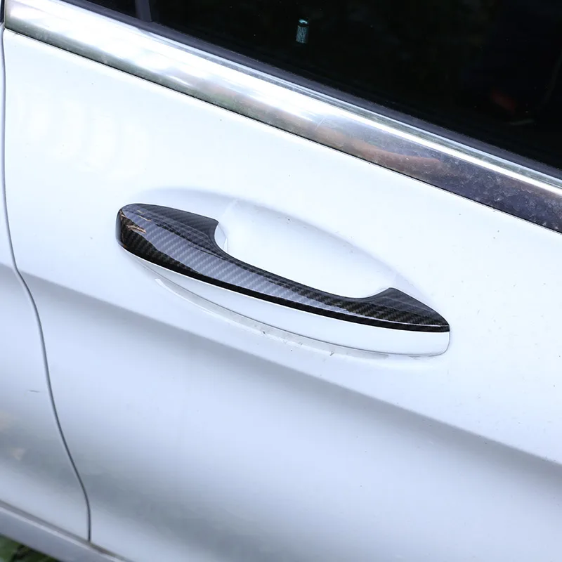 DELUXE Door Handle Cups x4 for Mercedes Benz W205 C Class AMG C63 CHROME 2015 on