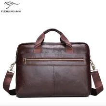 2017 New Fashion Genuine Leather Men Bag Famous Brand Shoulder Bag Messenger Bags Causal Handbag Laptop Briefcase Male