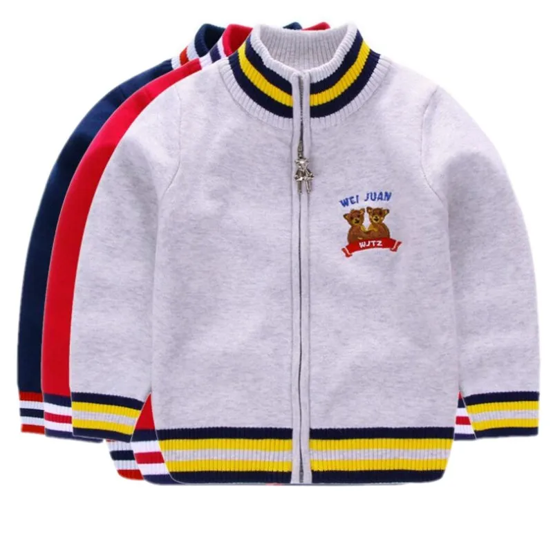 Cotton Kids Clothing Stand up collar Baby Boy Sweater Autumn Winter New