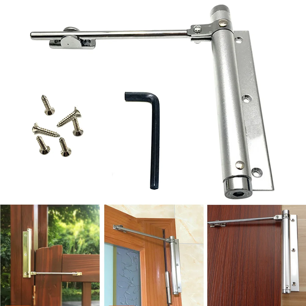 

Pneumatic Type Spring Automatic Door Closer Mute Door Mounted Stops Adjustable WWO66