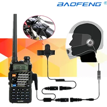 

2pcs Motorcycle full face helmet headset for two-way radio baofeng walkie talkie uv-5r uv-5ra plus bf-888s gt-3 mark gt-3tp