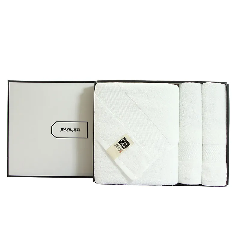 

Luxury Bath Towels for Adults Cotton 3 Piece Embroidery Bath Towel Designer 70x140cm Gift Box Bathroom Christmas Towel Gifts B5T