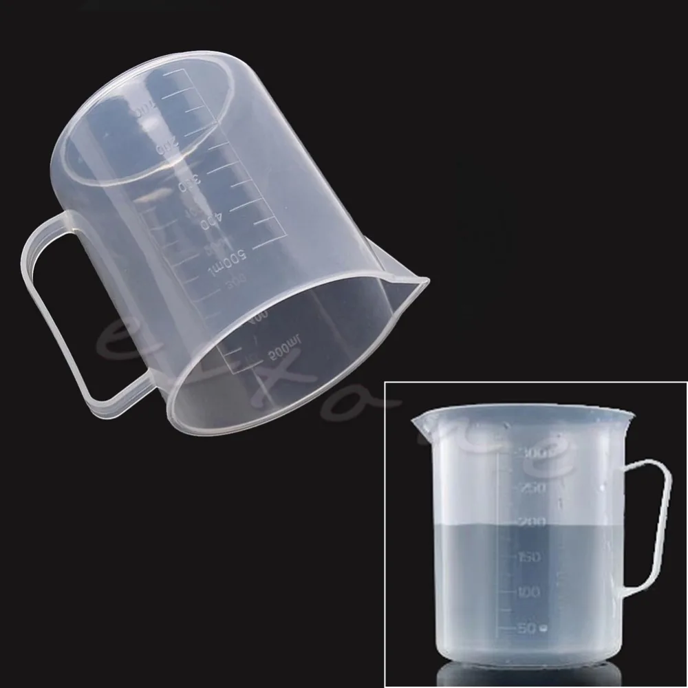 Kitchen Laboratory Test Tool Plastic Graduated Measuring Beaker Cup