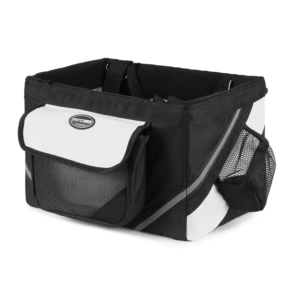 Best Hard-wearing Bicycle Bag Cycling Bike Bicycle Handlebar Basket Bike Front Bag Box Pet Dog Cat Carrier Black / Blue / Coffee 24