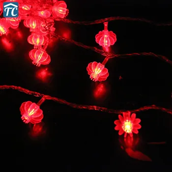 

3M 4M Little Red Light String Lantern New Year LED Flashing Fairy Christmas Tree Wedding Garden Decoration Lighting Festival