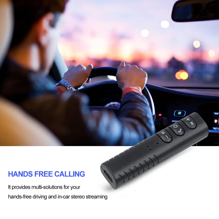 

Mini Wireless Bluetooth Receiver V5.0 Bluetooth Car kit 3.5mm Jack connection for Wired earphone Car Mp3 player Speaker phones