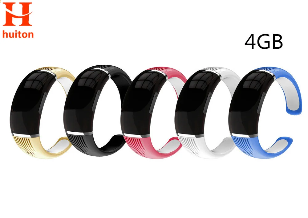 

Newest 4GB Wristband voice recorder VOS sound control bracelet voice recorder Record long time MP3 support 24 languages WR-18